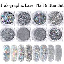holographic nail art glitters nail