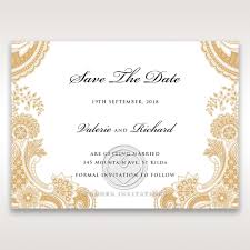 Elegant Gold And White Save The Date Wedding Card De