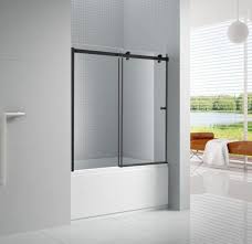 chrome glass sliding shower door