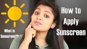how to apply sunscreen on face in tamil