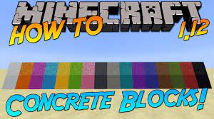 minecraft 1 12 how to craft concrete