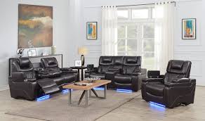 modern recliner sofa set with led lights