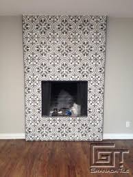 Cluny Cement Tiles For A Chic Fireplace