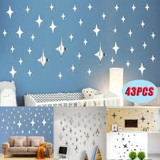 3d Mirror Star Wall Sticker Removable