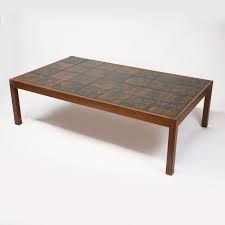 Vintage Coffee Table With Ceramic Tile