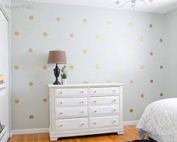 Gold Polka Dots Spots Wall Sticker For