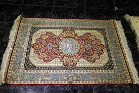 iranian handmade silk carpet