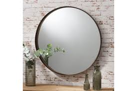 Bronze Round Mirror Mirrors
