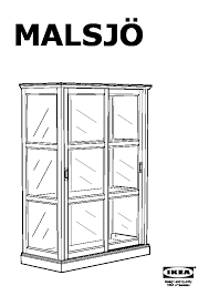 MalsjÖ Glass Door Cabinet Black Stained