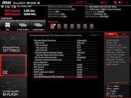 change bios settings of the cpu