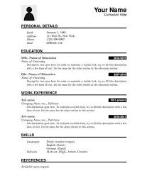 Simple Resume Format Pdf Resume Pdf Basic Resume Resume