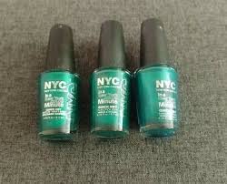 Nyc Nail Polish Teal Shimmer East Village Quick Dry New