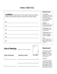 Books and articles about caregiving often mention the family meeting as a way to facilitate this process. Family Meeting Agenda Examples Templates Download Meeting Format Template Insymbio