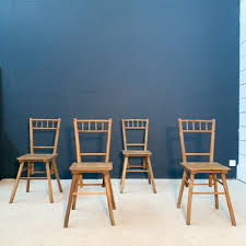 brutalist dining chairs, 1950s, set of