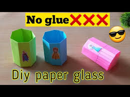 Diy Paper Glass No Glue Paper Craft