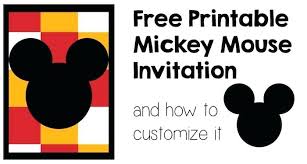 Free Mickey Mouse Birthday Party Invitations Guluca
