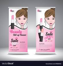 roll up banner template for cosmetics