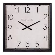 pinnacle modern square black wall clock