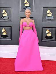 pink on the grammys 2022 red carpet