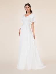 Flutter sleeve dressflutter sleeve dress. Moonlight Modest Flutter Sleeve Wedding Dress Style M5002 Flutter Sleeve Wedding Dress Wedding Dress Styles Moonlight Bridal