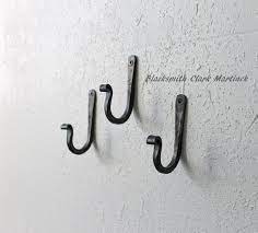wall hooks set of 3 iron hooks