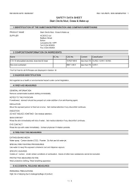 safety data sheet stain devils mud