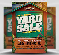 End Of Summer Yard Sale Flyer Template Flyerheroes