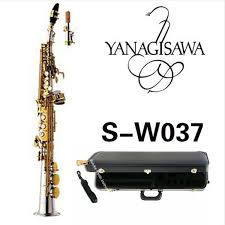 Professional Japan Yanagisawa Sw037 Bb Soprano Saxophone Brass Silver Plated Gold Key Musicais Instrumentos Sax Mouthpiece Alto Saxophone Fingering