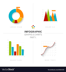 Set Of Flat Design Infographic Charts And Graphs