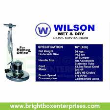 wilson floor polisher 406 16