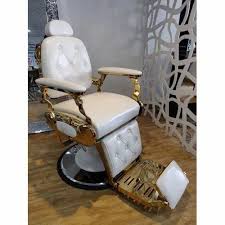 mc brown white salon makeup chair with