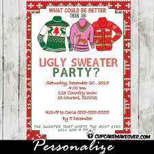 ugly sweater holiday party invitation