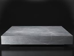 Low Marble Plinth Square Coffee Table