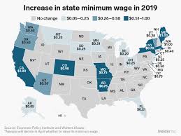 Minimum Wage 2019 State Map Business Insider