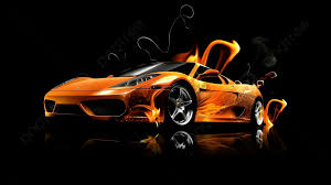 sports car orange cool background