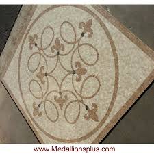 floor medallions on tile mosaic