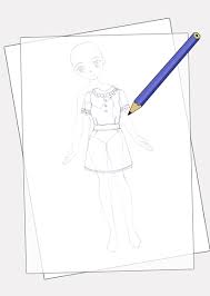 how to draw an anime paper doll 8