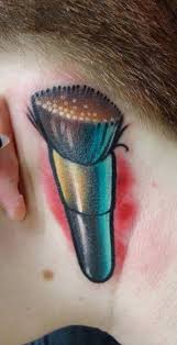 amazing makeup brush tattoos designs