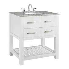 Alibaba.com offers 868 home depot bathroom vanity top products. Home Decorators Collection Fraser 31 In W X 21 5 In D Bath Vanity In White With Solid Granite Vanity Top In Gray With White Sink 7002 Vs30h Wt The Home Depo Granite Vanity