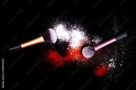 colorful powder spilled glitter dust