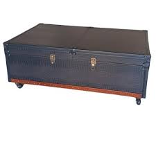 Faux Leather Chest Coffee Table With