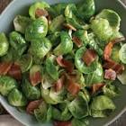 brussels sprout leaves with bacon