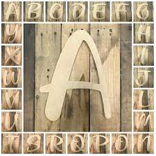 Unfinished Wooden Alphabet Letters Door