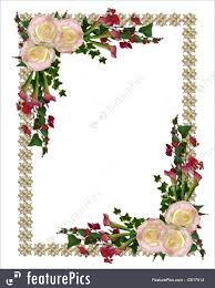 Wedding Invitation Floral Border Royalty Free Stock Illustration