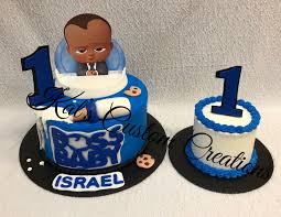 Professional edible cake topper & cupcake toppers. Boss Baby 1st Birthday Cake And Smash Cake Baby Birthday Party Cake Baby 1st Birthday Cake Baby First Birthday Cake