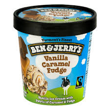 ice cream vanilla caramel fudge