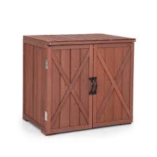 outdoor wooden storage cabinet with