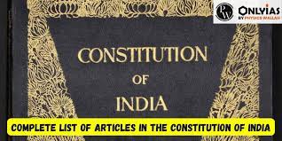 articles in the consution of india