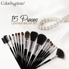 15 piece leather brush set