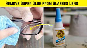 super glue off glasses with toothpaste